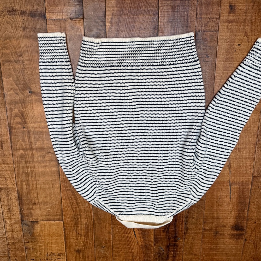 J. Crew Black and White Striped Kids Skirt